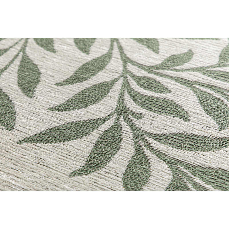 Rectangle Floral Area Rug, Cream/Green, Rectangle 200 x 290 cm