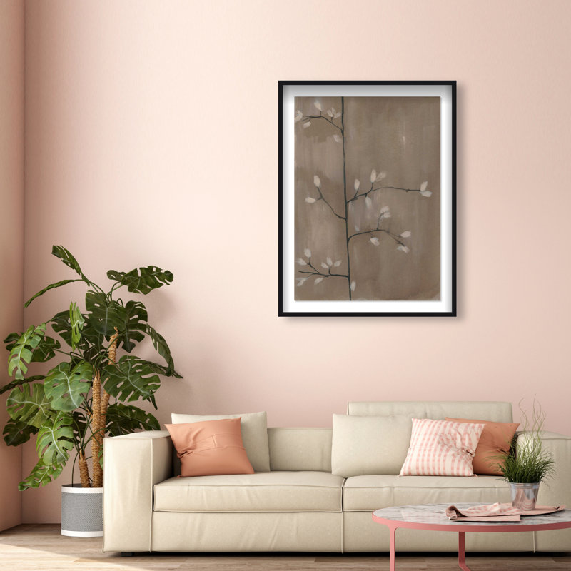 Blossoming Twig II Shadowbox Floral & Botanical Print by Oliver Gal, Black Frame, 10 x 15, 55.5"H x 37.5"W, Black Frame