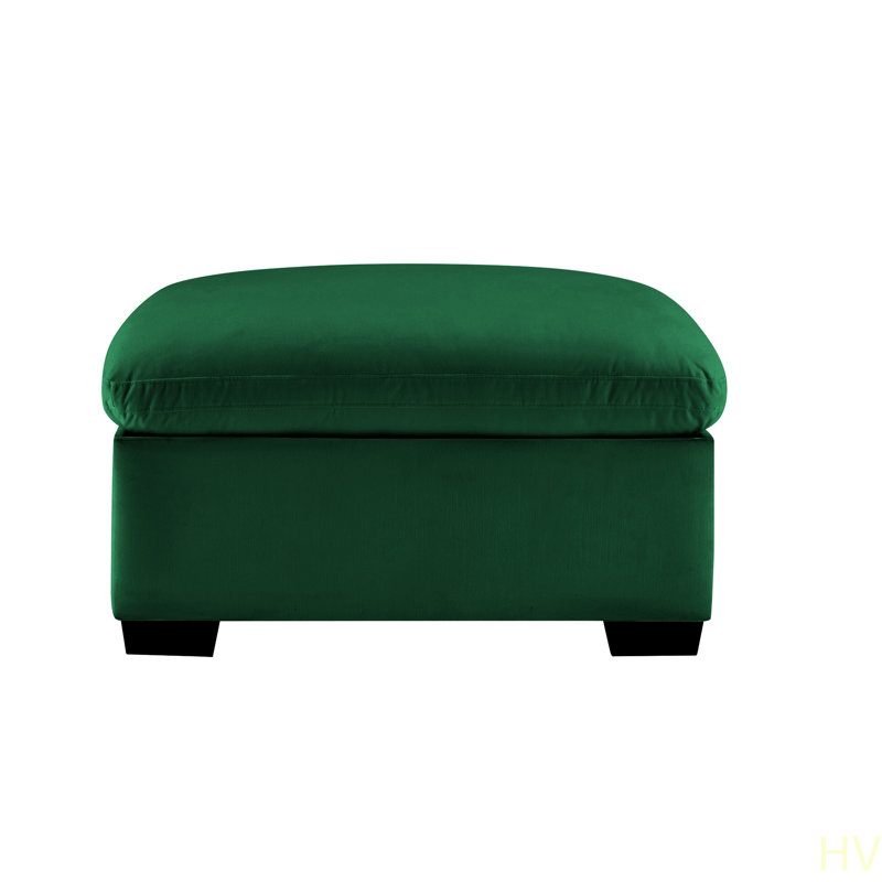 Canapé modulaire en velours avec rangement Ottoman