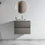 Meuble-lavabo de 24 po de couleur grise avec tiroir spacieux et lavabo d'apparence chic en céramique-237558889-237558894