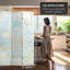 6 Ft. Tall Double Sided Rust Canvas Room Divider-1400110499