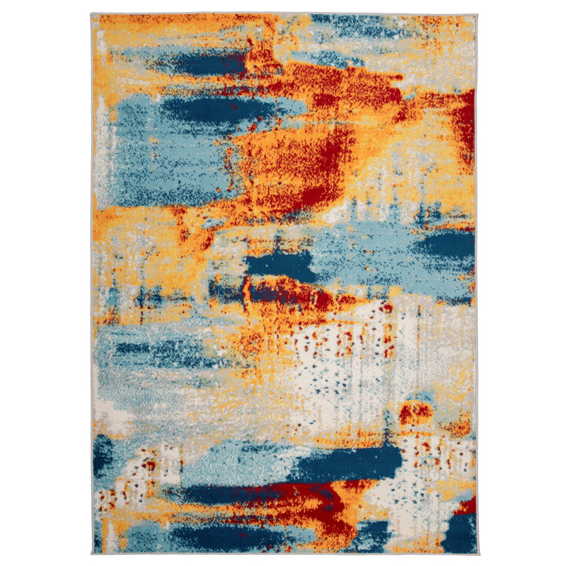 Abstract Indoor Rug, Rectangle 2' x 3'