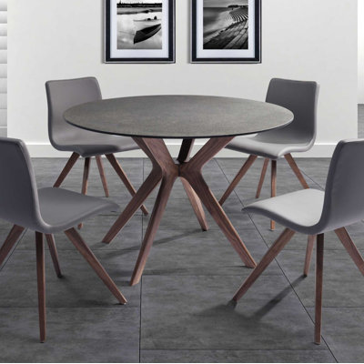 Yerington Round Stone Top Dining Table