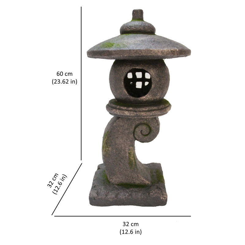 Grey Stone Pagoda Outdoor Hanging Lantern