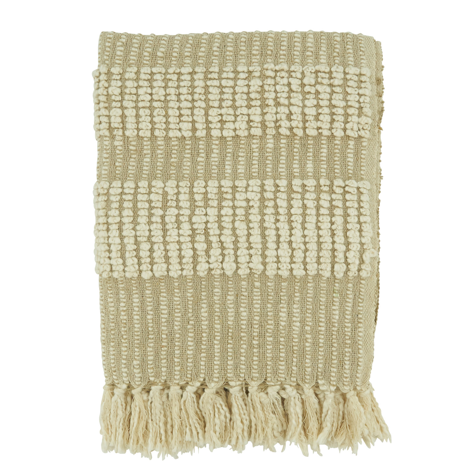 Iddo 100% Cotton Throw, Natural