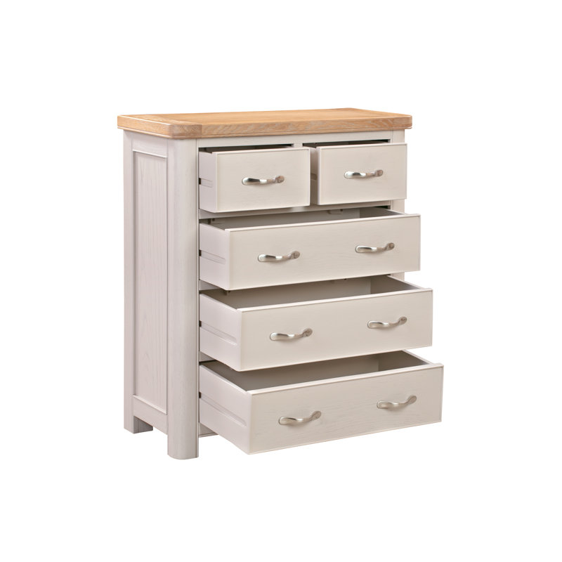 Comfrey 85cm W 5 - Drawer Chest of Drawers, Grey