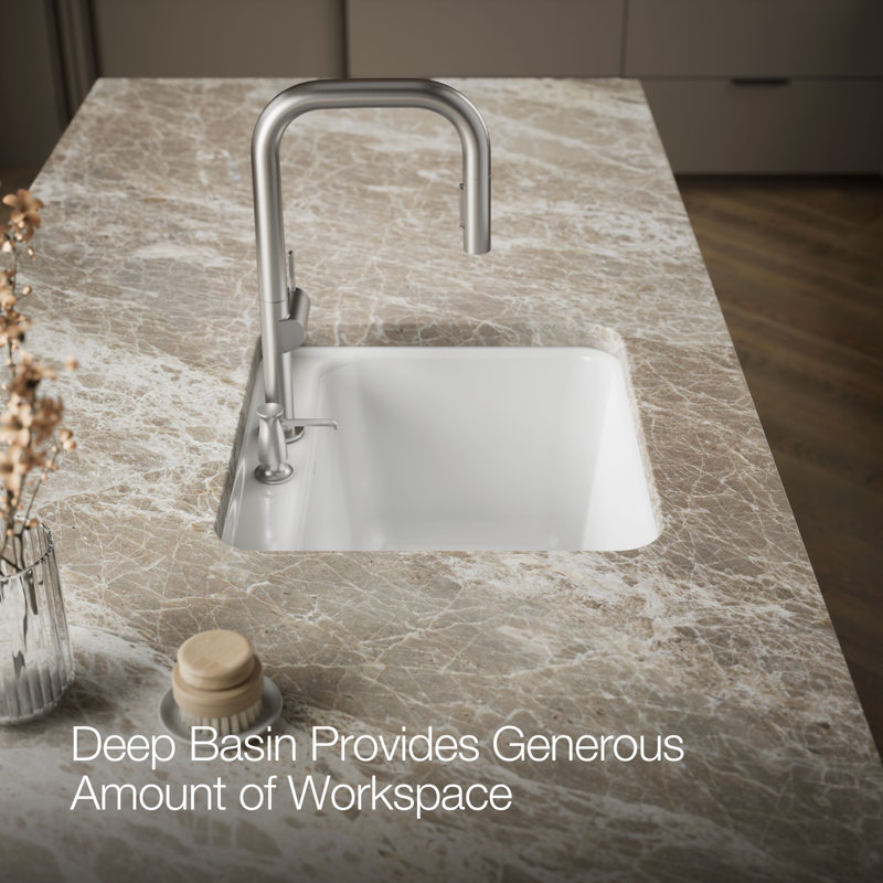 Glen Falls 22" x 25" Service Sink, White, 2 holes