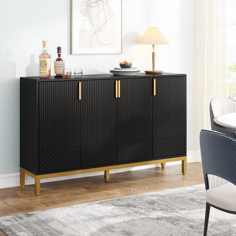 Buffet de luxe pour salle à manger - noir et or