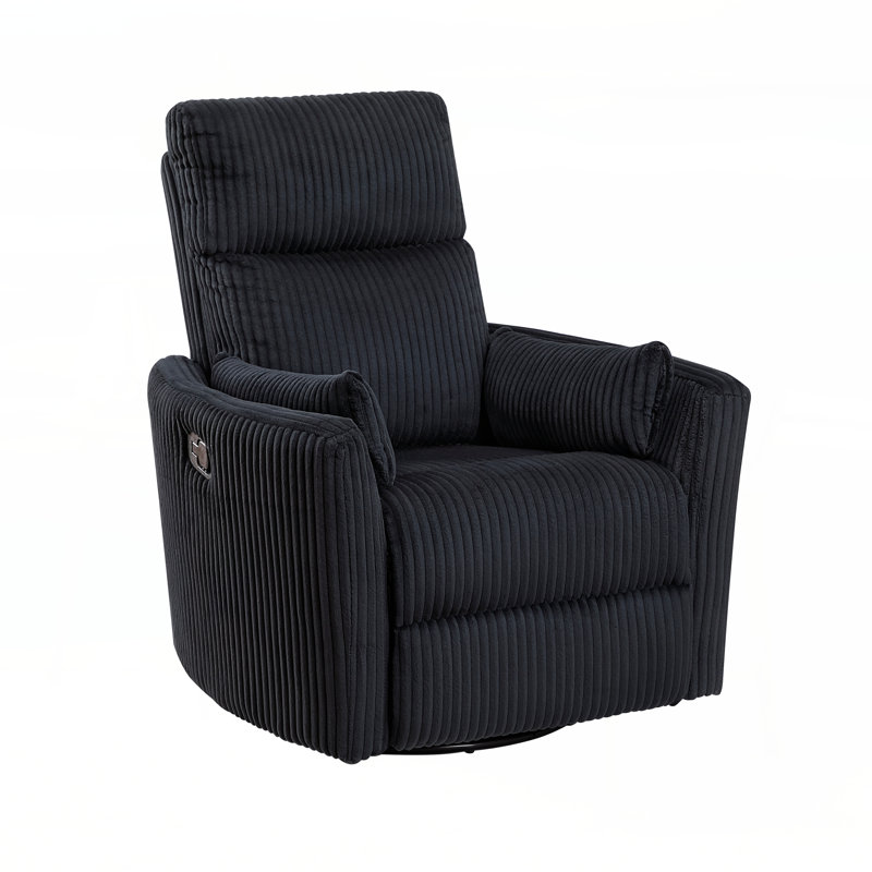 Mobilier de salon en velours côtelé noir 1 pièce