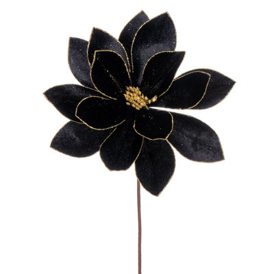 Kimura 22" H Glitter Poinsettia Stem