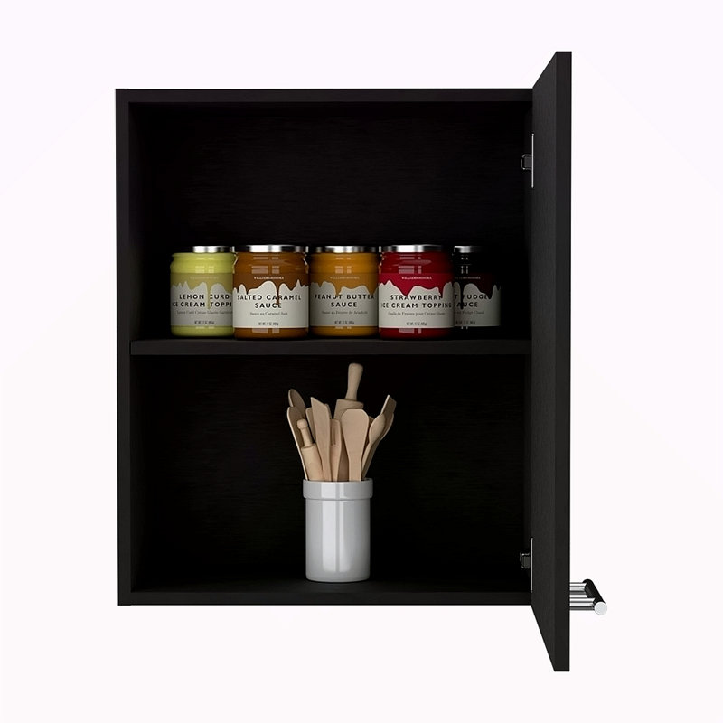 Armoire murale Dennard, cuisine, Noir