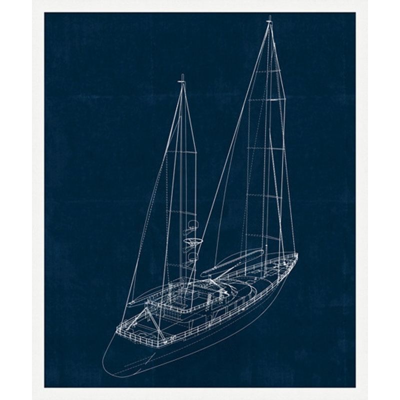 Boat Rendering 1 Framed Graphic Art