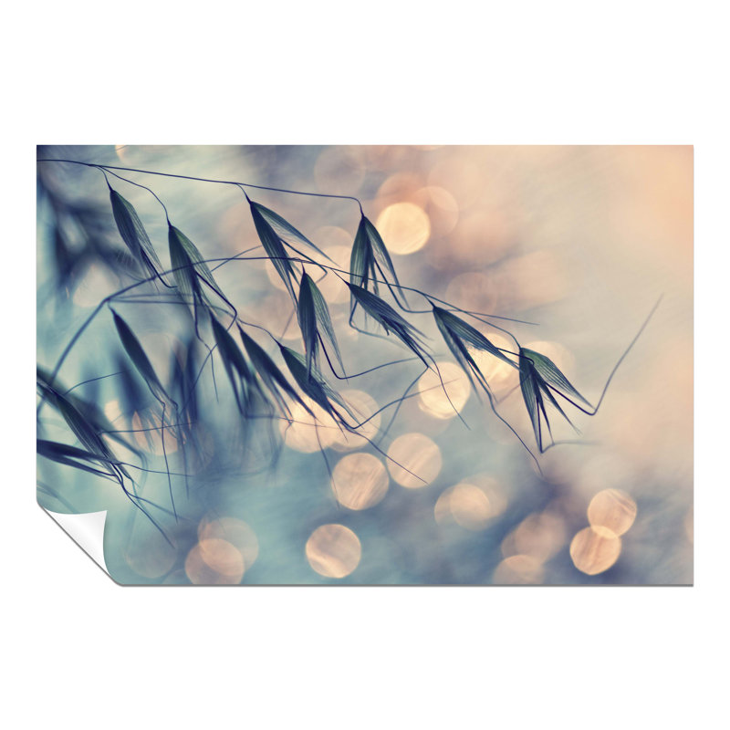 Green Grass Over Pastel Background - No Frame Print, 31cm H x 20cm W x 1cm D