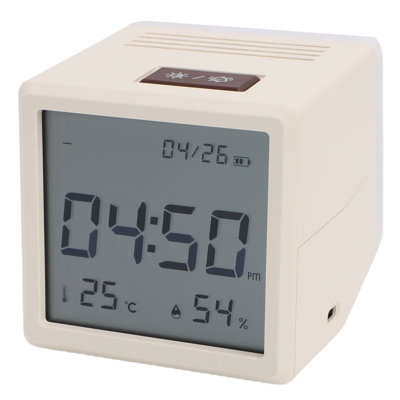 USB Desktop Electronic Clock Alarm Charging Night Light with Seesaw Design for Children White