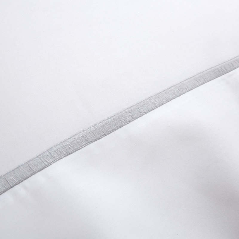 Athena Percale Pillow Case, Standard Pillowcase, Silver