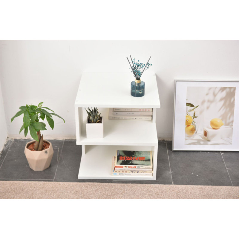 White 2-Layer Simple Household Bookshelf