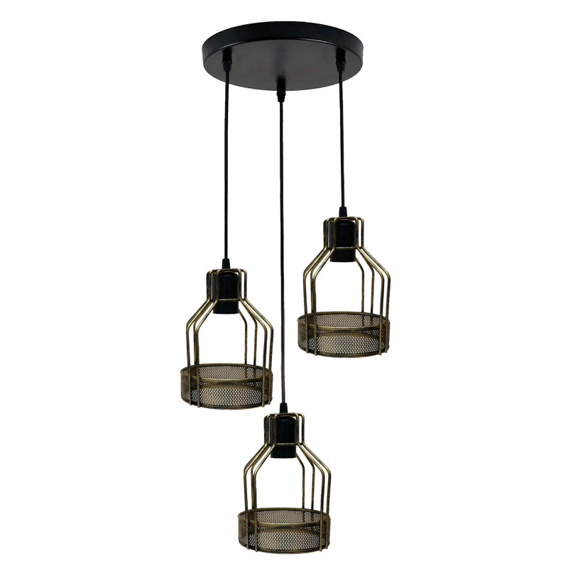 Laws 3 - Light Cluster Pendant, Brushed Brass