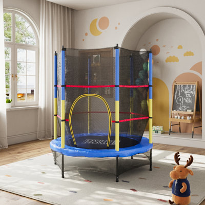 Antonio Freeport Park 5' Round Backyard Trampoline with Safety Enclosure (Wayfair Exclusive)