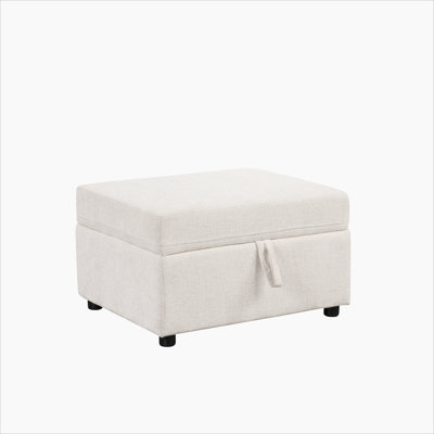 Repose-pieds avec repose-pieds 26,6 po pour le salon, la chambre à coucher, beige