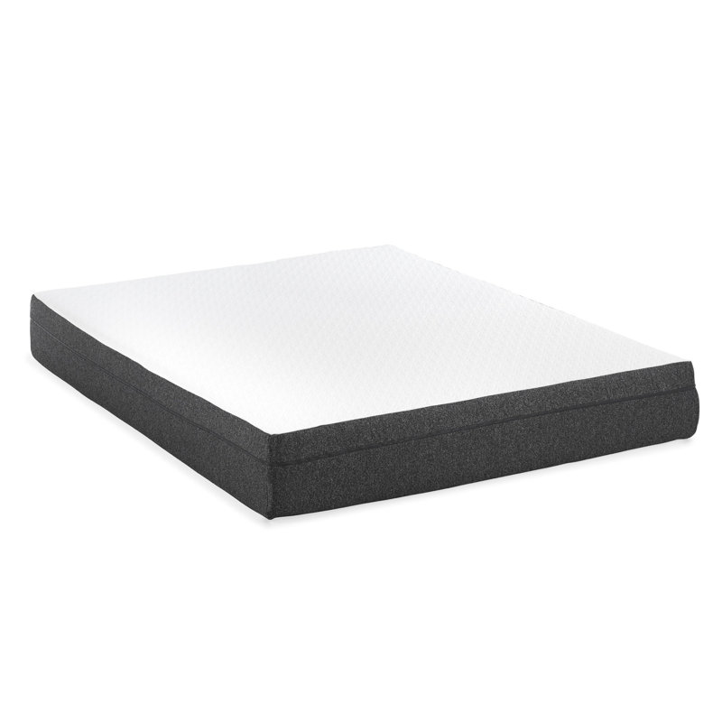 Très grand matelas en mousse viscoélastique gélifiée de 10 po avec grille d'aération et support de bord, Très grand lit