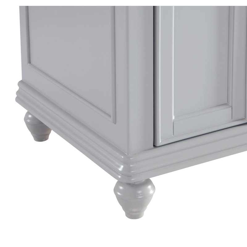Ensemble de meuble-lavabo simple 24 po Otto, Blanc antique, Gris clair