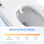 Toilette intelligente avec bidet intégré, chasse d'eau automatique et siège chauffant, fonction de séchage à l'eau chaude réglable, options de lavage multiples, y compris lavage par bulles de massage, affichage numérique coloré nuit douce, pied