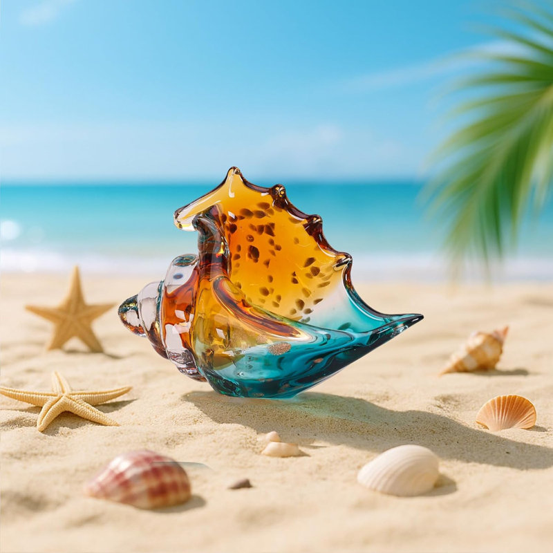Figurine coquillage en verre de mer soufflé à la main