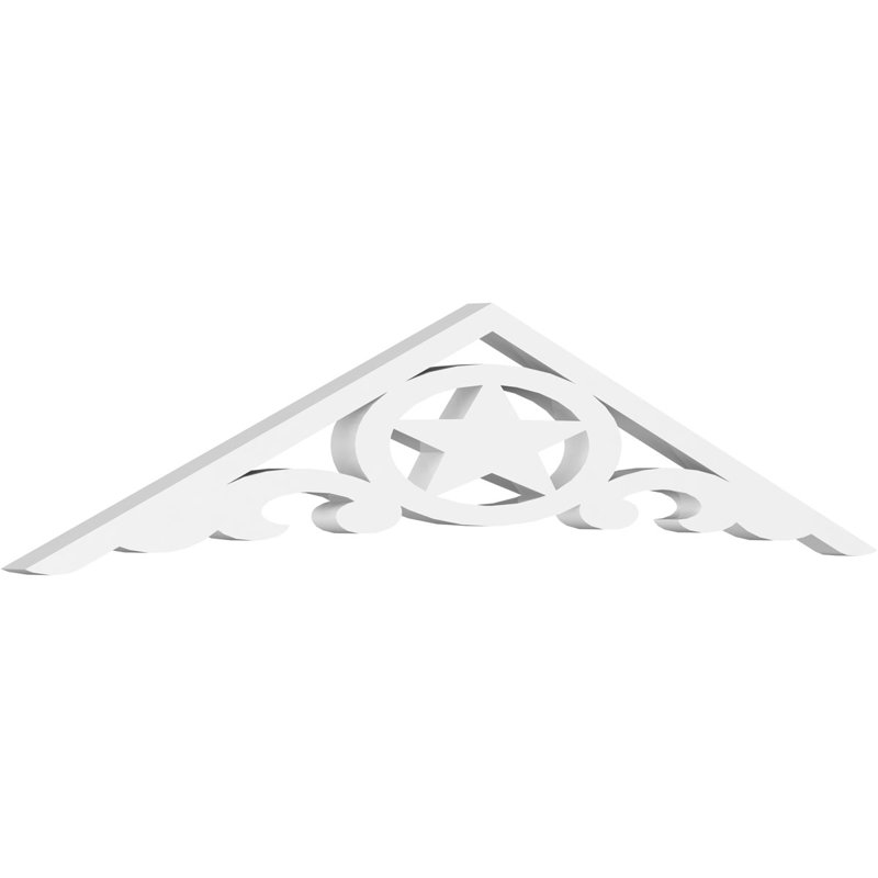 Pignon en PVC de qualité architecturale Austin, 5 / 12, H 7,5 po x l 36 po x P 1 po