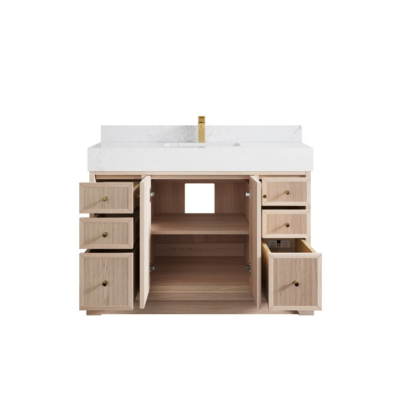 Ensemble de meuble-lavabo simple 48 po, Empira blanc