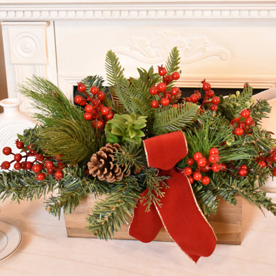 Faux Silk Mixed Assortment Arrangement in Planter