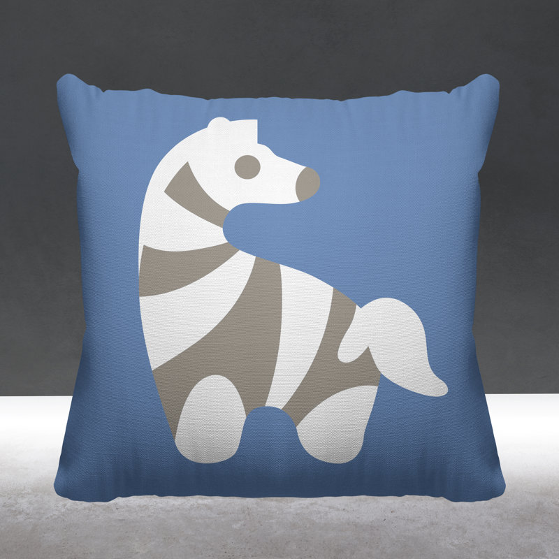 Coussin décoratif Simbi, L 17 po x H 17 po, Pervenche