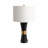 27" Daye Marble Table Lamp, Black/White