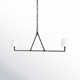 Mattia 2 Light Metal Dimmable Linear Chandelier