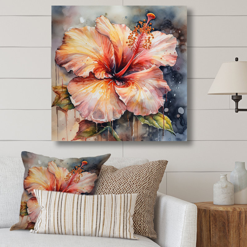 Rudaigh Hibiscus Euphoria I sur impression sur toile, H 30 po x l 30 po x P 1 po, Toile tendue