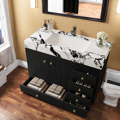 Freestanding Standard Free Standing Single Double With Engineered Stone Top