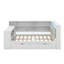Lit plateforme double avec tiroirs, station de charge, DEL-1384537948