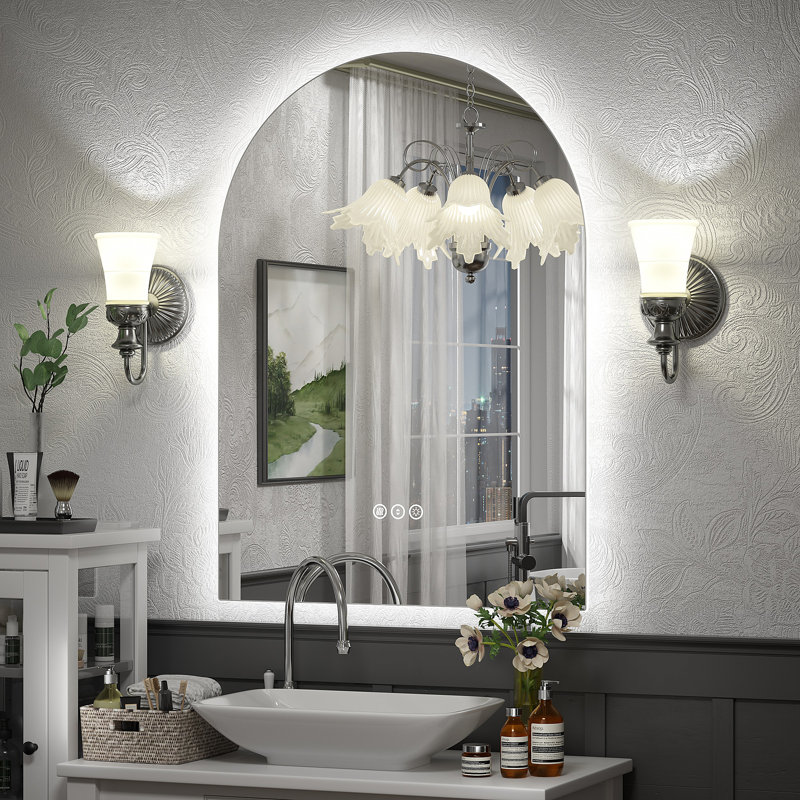 Aevar LED Lighted Wall Mirror, 36" x 26"