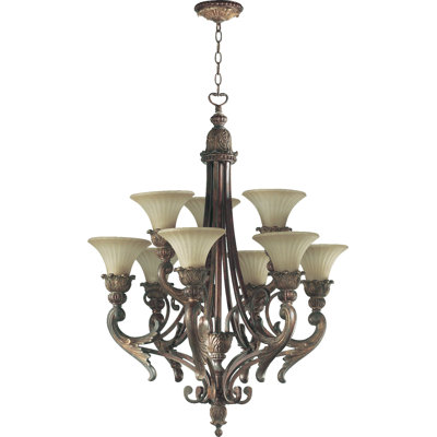 Lustre classique/traditionnel 9 lumières ombrée Mcfarlin