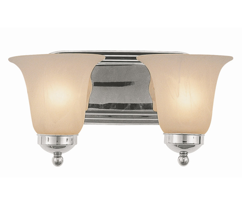 Bunn 2 - Light Dimmable Vanity Light, Polished Chrome