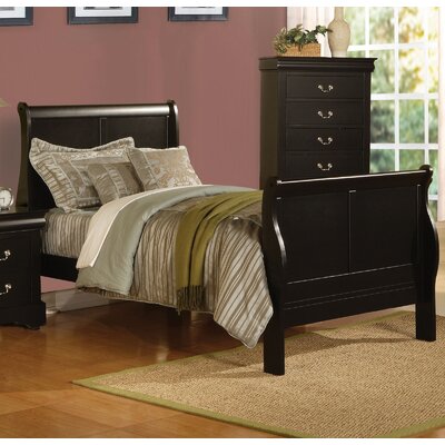 Butledge California King Sleigh Bed In Cherry Finish -  Charlton Home®, 46C06533127F463A8F2A320D10A212FD