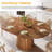 55 Inch Oval Dining Table With Wood Base For Dining Room, Kitchen-339846582