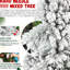 8ft Flocked Christmas Tree, 1445 Tips, 600 Warm White Led Lights, Snowy & Hard Needle Branches, Hinged Design, Heavy - Duty Metal Support