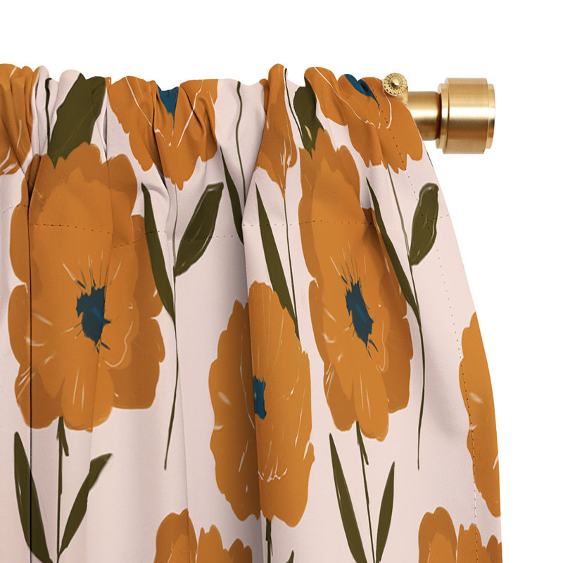 Rideau occultant 1 pièce Alison Janssen Boho Poppies, L 50 po x L 96 po