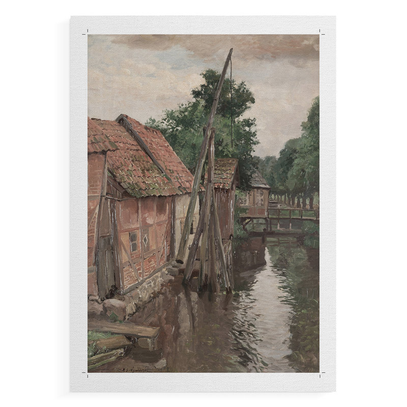 Paysage rétro CXV III - impression sur toile seulement - non encadrée, H 18 po x l 12 po
