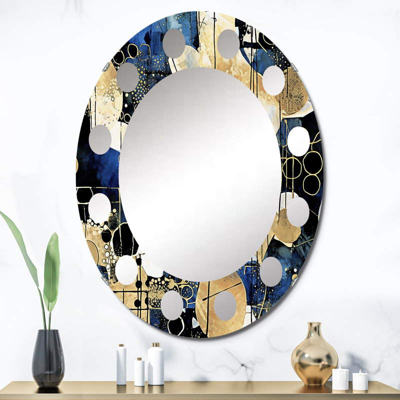 Jimenes - Miroir mural moderne ovale, 36 po x 24 po