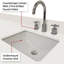 Meuble-lavabo double l 60 po x P 22 po avec comptoir en quartz et robinet à fermeture douce, structure en bois massif, fabrication blanche de 60 po et 22 po