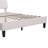 Queen Size Upholstered Platform Bed With Flower Pattern Velvet Headboard-114246929