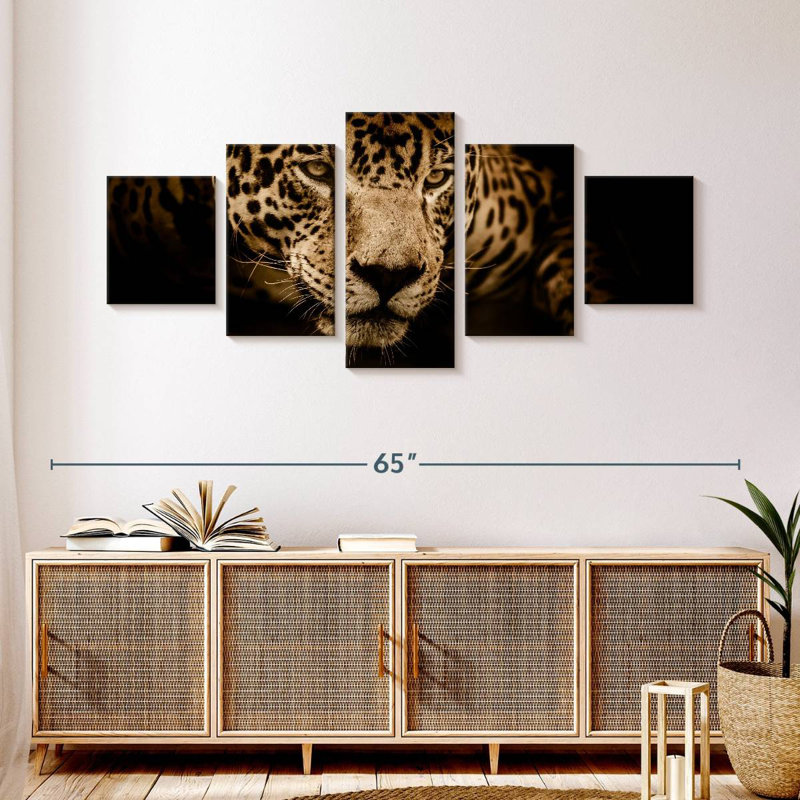 Portrait de jaguar, H 24 po x l 55 po