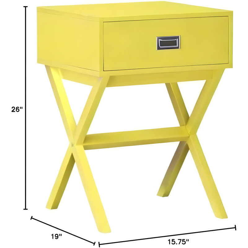 End Table With Concealed Storage Drawer, Modern Styling For Any Decor, Quick Assembly