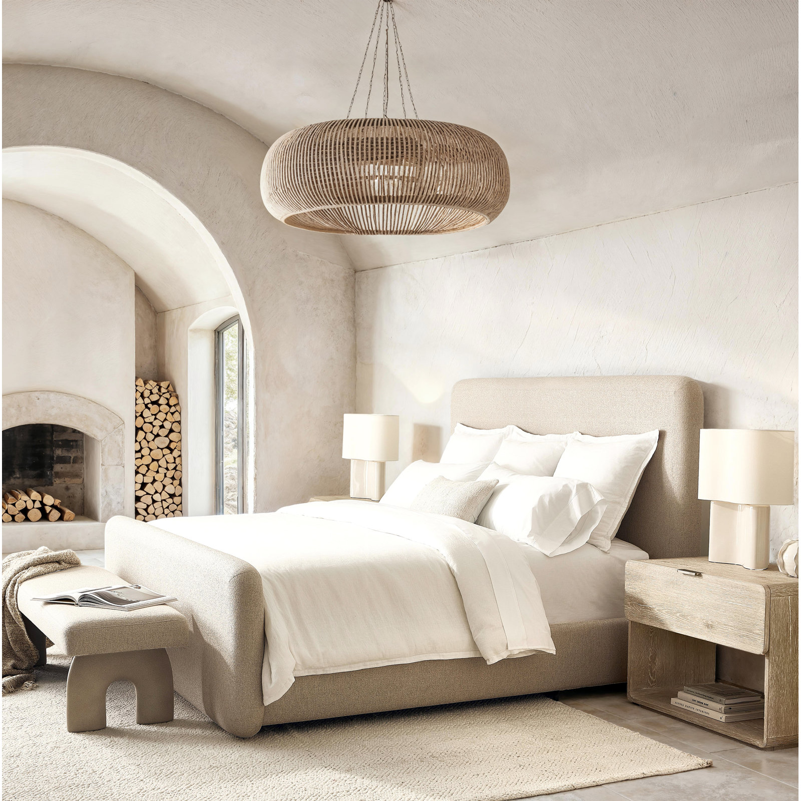 Bernhardt Antibes Upholstered Panel Bed, California King
